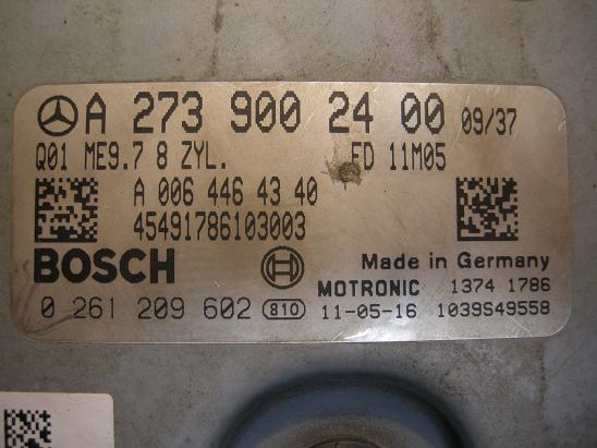 Блок управления двигателем (ECU)Mercedes 2739002400