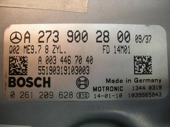 Блок управления двигателем (ECU)Mercedes 2739002800