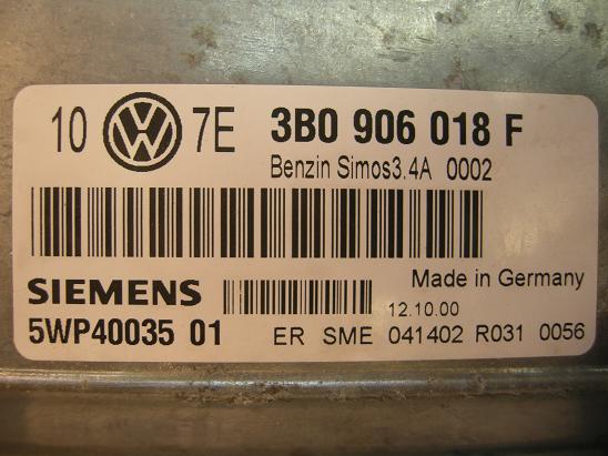 Блок управления двигателем AUDI, VW 3B0906018F