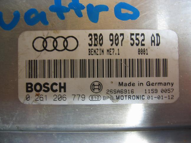 Блок управления двигателем AUDI, VW 3B0907552AD