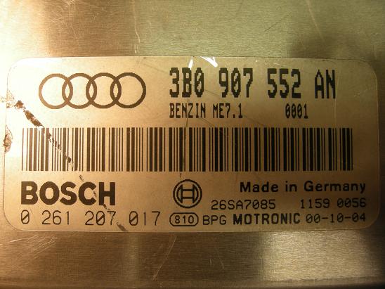 Блок управления двигателем AUDI, VW 3B0907552AN