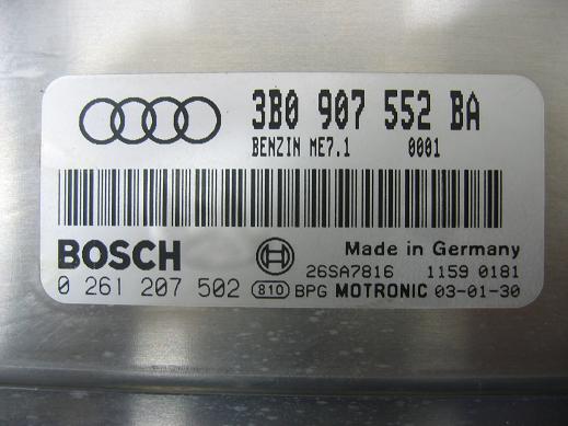 Блок управления двигателем AUDI, VW 3B0907552BA