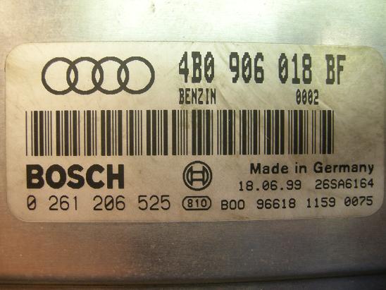 Блок управления двигателем AUDI, VW 4B0906018BF