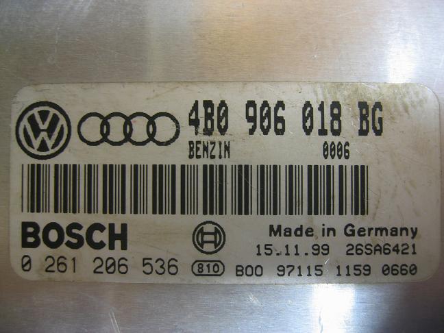 Блок управления двигателем AUDI, VW 4B0906018BG