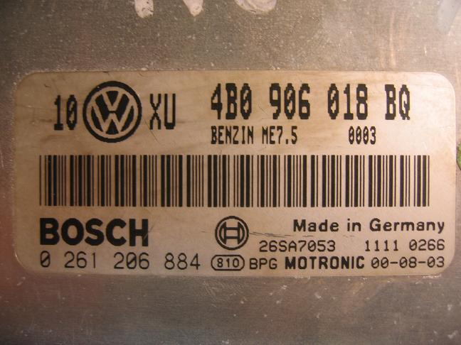 Блок управления двигателем AUDI, VW 4B0906018BQ