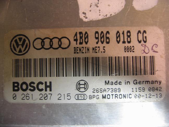 Блок управления двигателем AUDI, VW 4B0906018CG