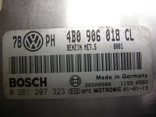 Блок управления двигателем AUDI, VW 4B0906018CL