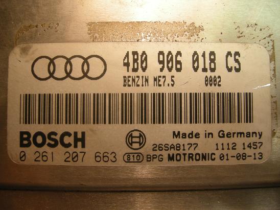 Блок управления двигателем AUDI, VW 4B0906018CS