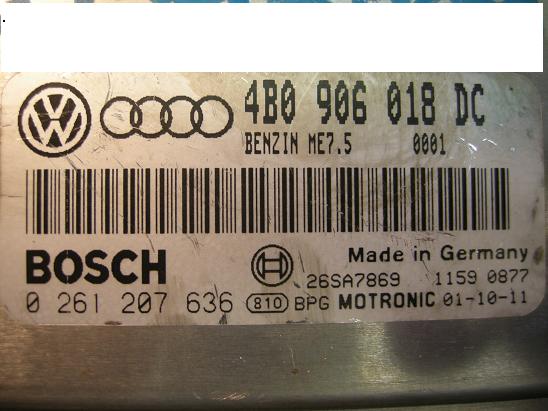 Блок управления двигателем AUDI, VW 4B0906018DC
