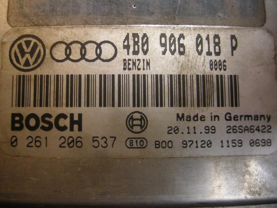 Блок управления двигателем (ECU)AUDI, VW 4B0906018P