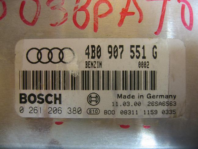 Блок управления двигателем AUDI, VW 4B0907551G