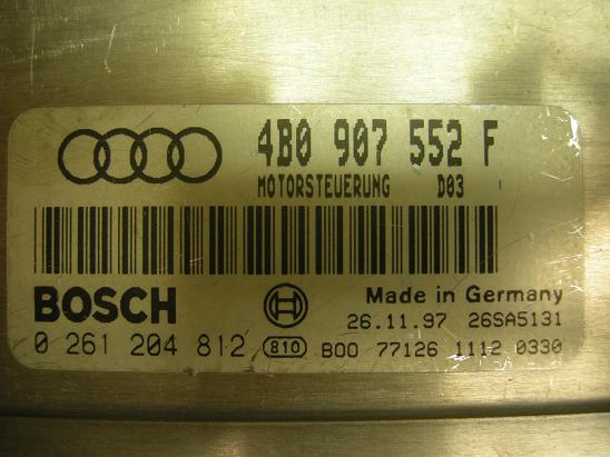Блок управления двигателем AUDI, VW 4B0907552F