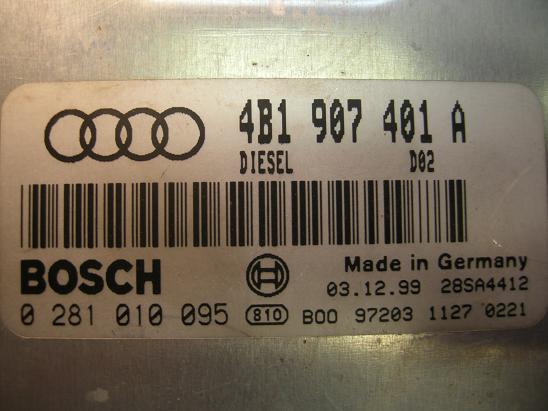 Блок управления двигателем AUDI, VW 4B1907401A