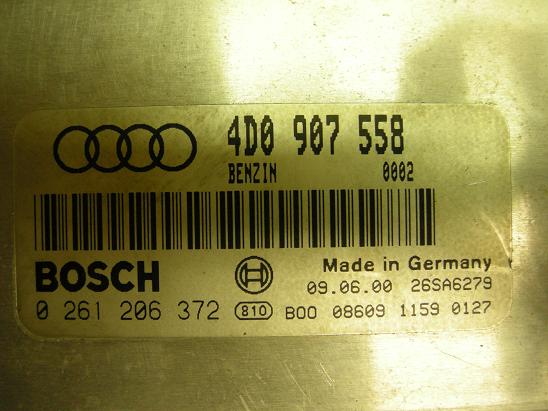 Блок управления двигателем AUDI, VW 4D0907558