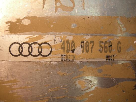Блок управления двигателем AUDI, VW 4D0907560G