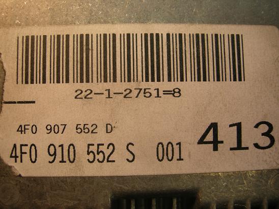 Блок управления двигателем AUDI, VW 4F0907552D