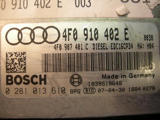 Блок управления двигателем AUDI, VW 4F0910402E