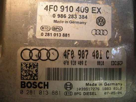 Блок управления двигателем AUDI, VW 4F0910409EX