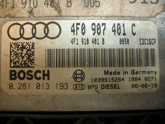 Блок управления двигателем AUDI, VW 4F1910401B
