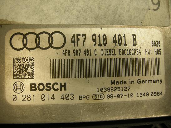 Блок управления двигателем (ECU) AUDI, VW 4F7910401B