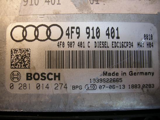 Блок управления двигателем (ECU) AUDI, VW 4F9910401