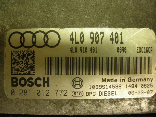 Блок управления двигателем (ECU) AUDI, VW 4L0907401