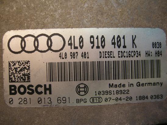 Блок управления двигателем AUDI, VW 4L0910401K