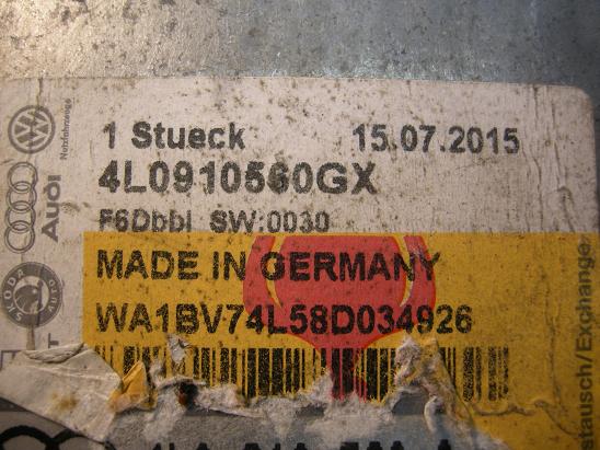 Блок управления двигателем (ECU) AUDI, VW 4L0910560GX