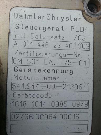 Блок управления двигателем (ECU) Mercedes 5414462340