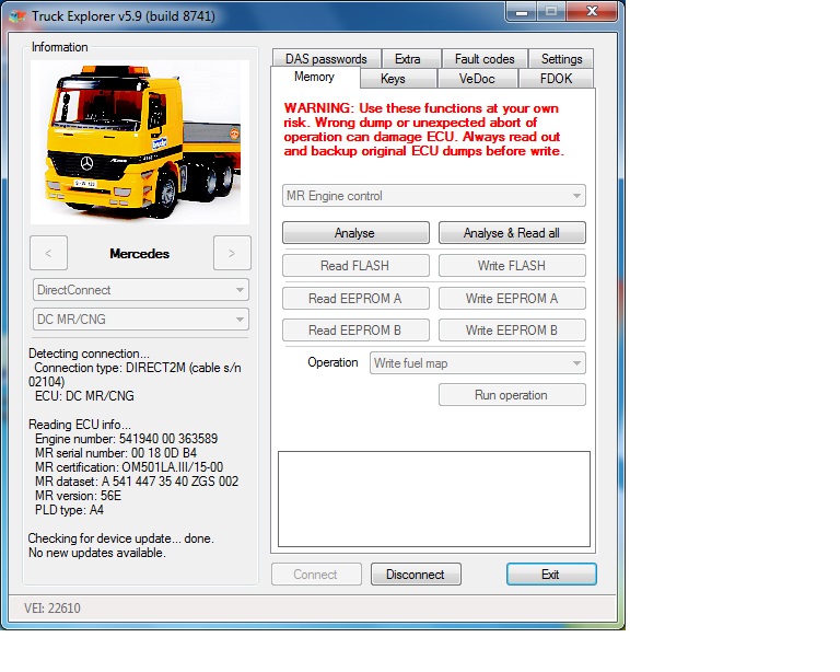 Блок управления двигателем (ECU) Mercedes 5414473540