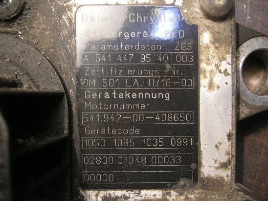 Блок управления двигателем (ECU)Mercedes 5414479540