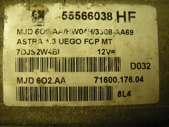 Блок управления двигателем OPEL 55566038HF
