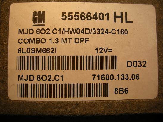 Блок управления двигателем OPEL 55566401HL