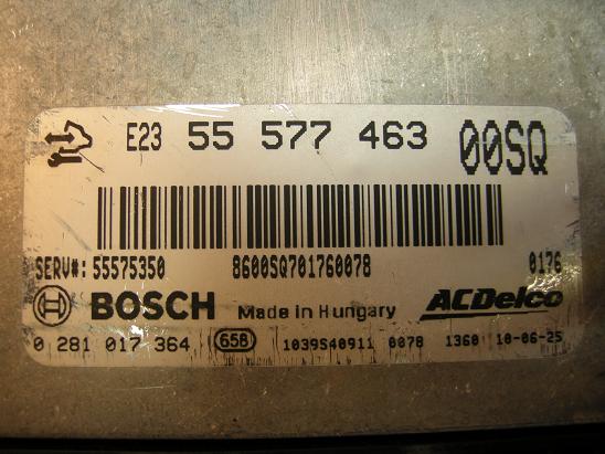 Блок управления двигателем Airbag (SRC) 55577463