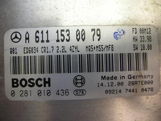 Блок управления двигателем Mercedes 6111530079