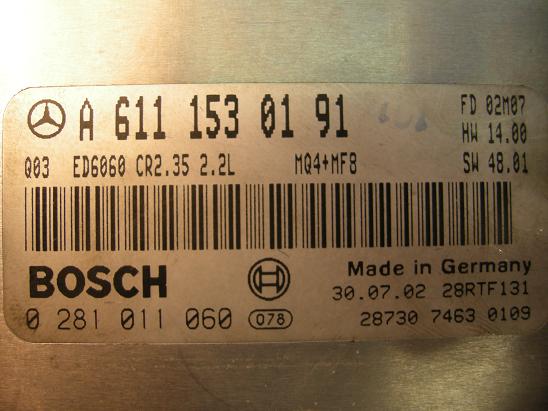 Блок управления двигателем Mercedes 6111530191