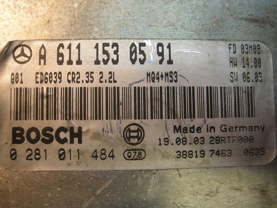Блок управления двигателем Mercedes 6111530591