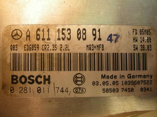 Блок управления двигателем Mercedes 6111530891