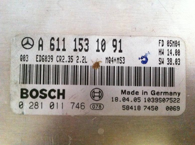 Блок управления двигателем Mercedes 6111531091