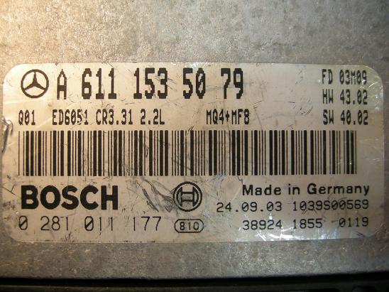 Блок управления двигателем Mercedes 6111535079