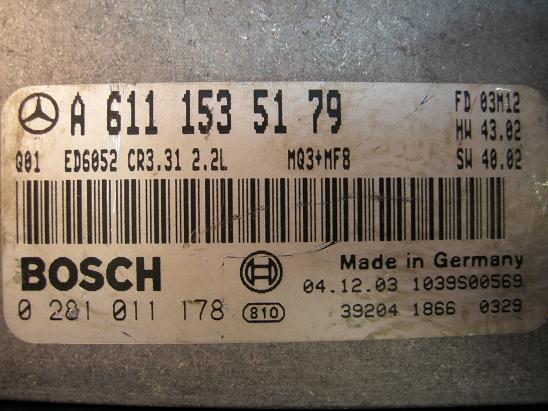 Блок управления двигателем Mercedes 6111535179