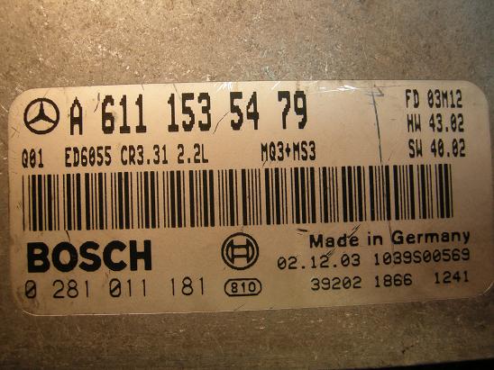 Блок управления двигателем Mercedes 6111535479
