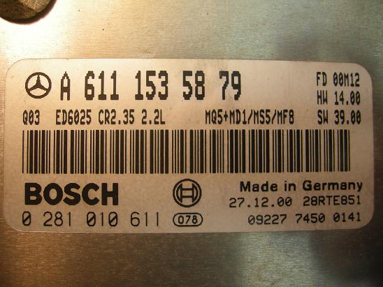 Блок управления двигателем Mercedes 6111535879