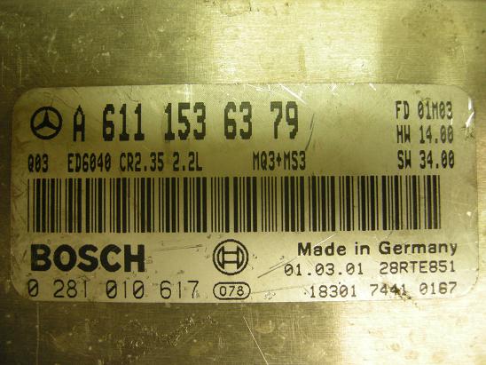 Блок управления двигателем Mercedes 6111536379