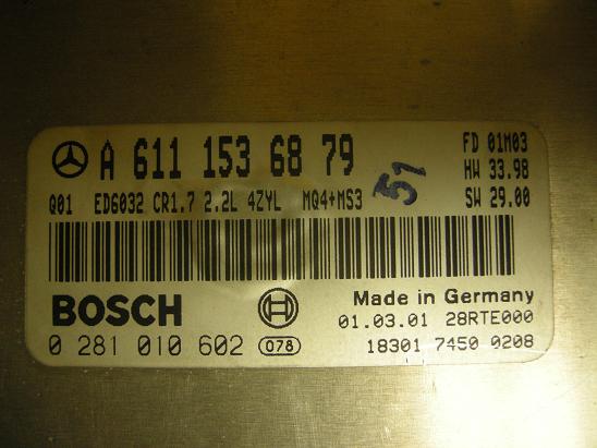 Блок управления двигателем Mercedes 6111536879