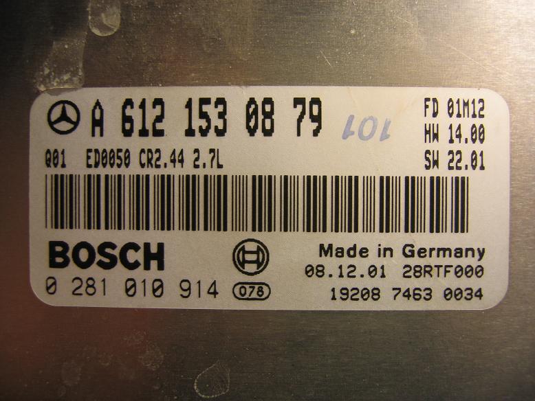 Блок управления двигателем Mercedes 6121530879