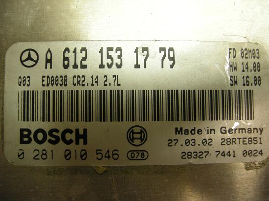 Блок управления двигателем Mercedes 6121531779