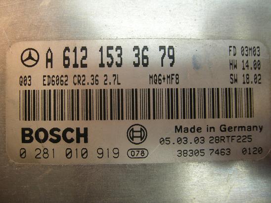 Блок управления двигателем Mercedes 6121533679