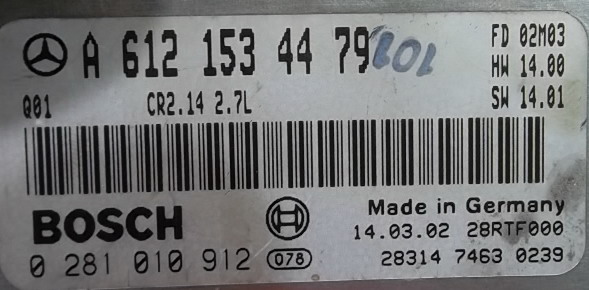 Блок управления двигателем Mercedes 6121534479