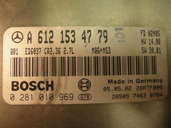 Блок управления двигателем Mercedes 6121534779